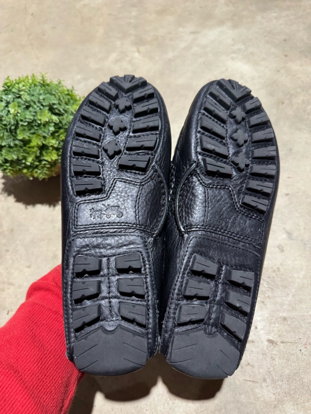Coach Alana Black Studded Loafers Flats Shoes Women Size 7.5 Comfort Travel Fall - Picture 5 of 6